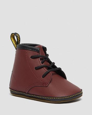 Botas Casuales Dr Martens Newborn 1460 Auburn Cuero Booties Niños Rosas Rojos | MX 160OKI